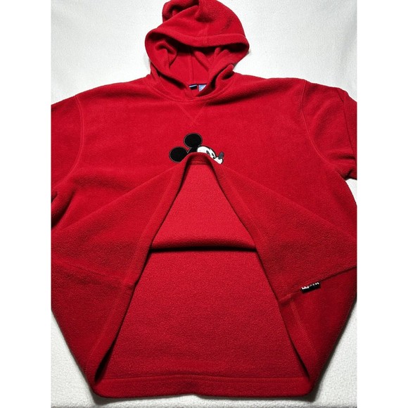 Disney Mickey Mouse Hooded Pullover Unisex Fleece Large - Minor Wear - Picture 8 of 15